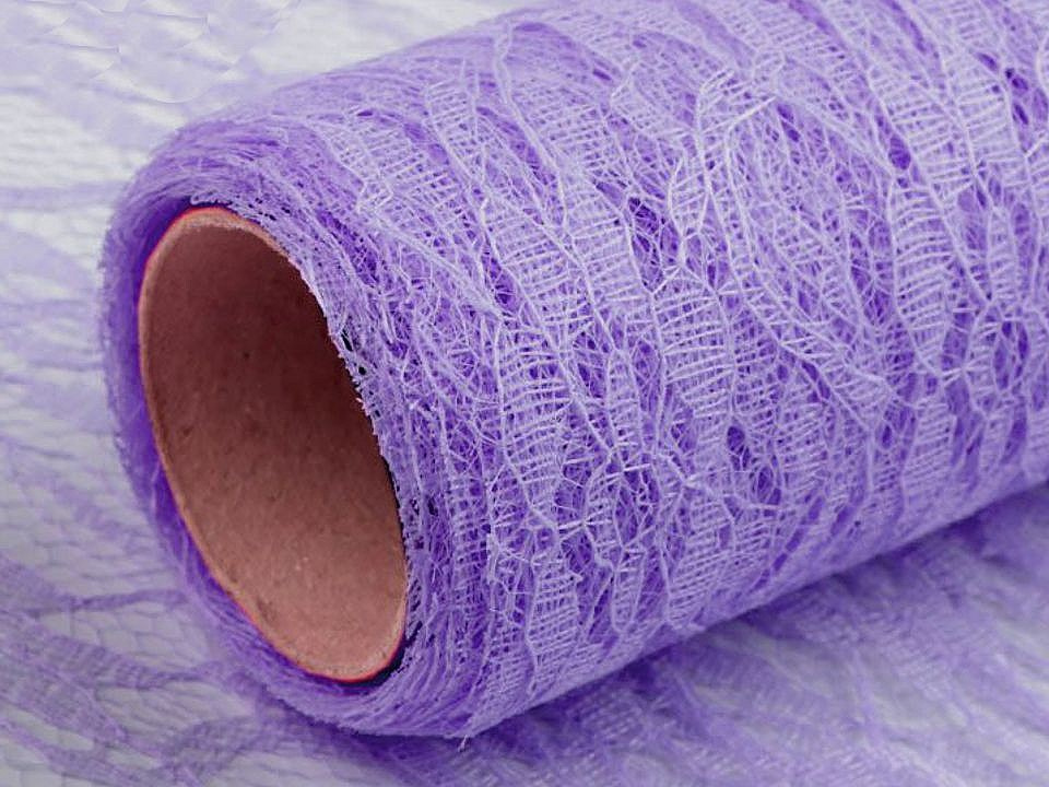 Fotografie Krajka dekorační šíře 48-50 cm, barva 19 fialová lila