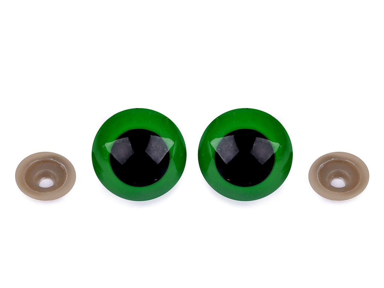Oči velké s pojistkou Ø30 mm, barva 2 zelená