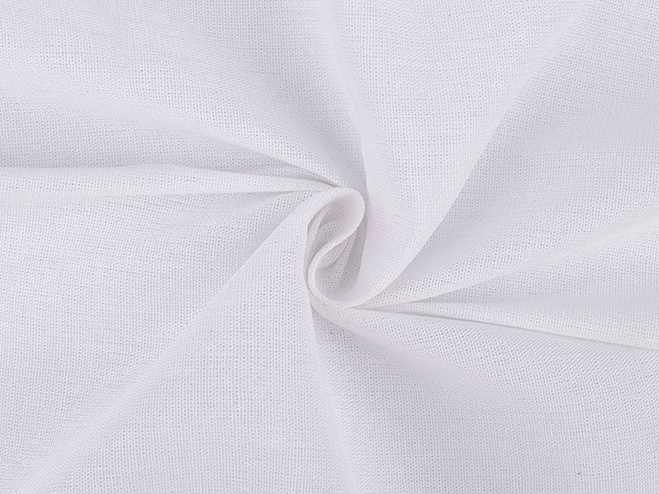Lněná látka, barva 1 (175 g/m²) (white) bílá přírodní