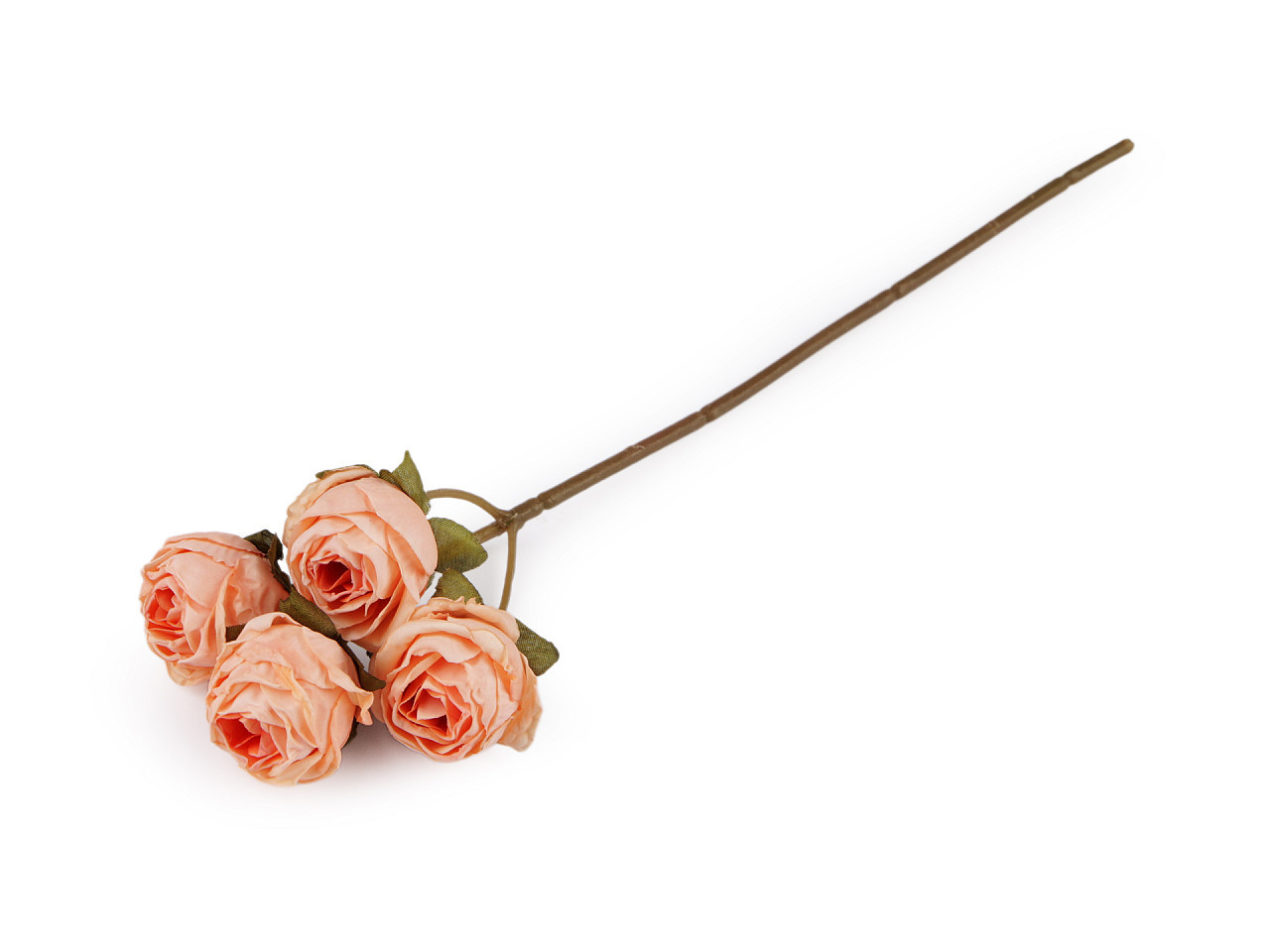 Umělá růže vintage, barva 2 lososová světlá