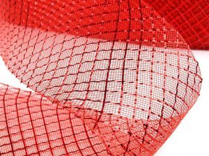 Modistická krinolína na vyztužení šatů a výrobu fascinátorů 7 cm s lurexem