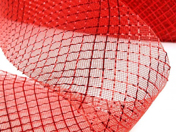 Modistická krinolína na vyztužení šatů a výrobu fascinátorů 7 cm s lurexem