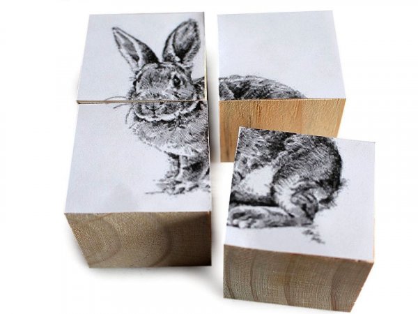 Dřevěná kostka - polotovar k dotvoření 4x4 cm