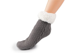 Ponožky zimní s protiskluzem, krátké