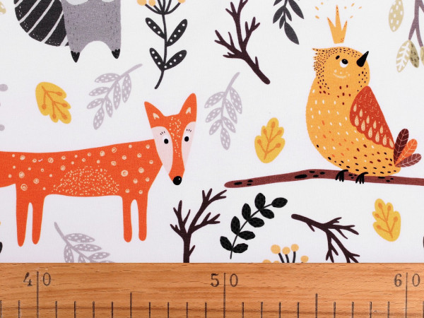 Teplákovina nepočesaná zvířátka - liška, mýval, ptáček