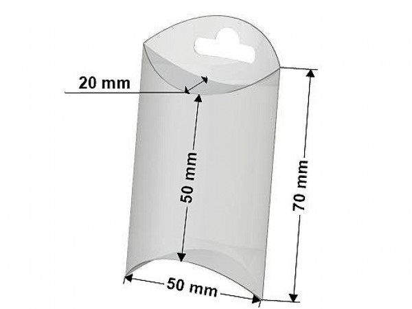 Plastová krabička k zavěšení 5x7 cm