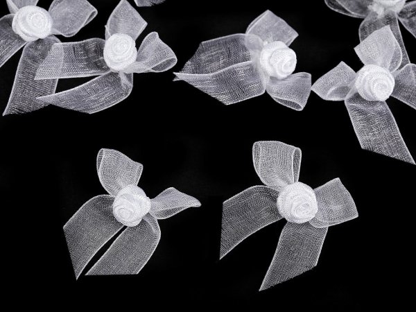 Mašlička monofilová s růžičkou