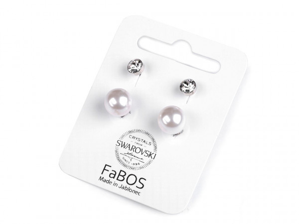 Perlové náušnice se Swarovski Elements