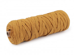 Bavlněná šňůra plochá tkaná / macrame šíře 8-10 mm