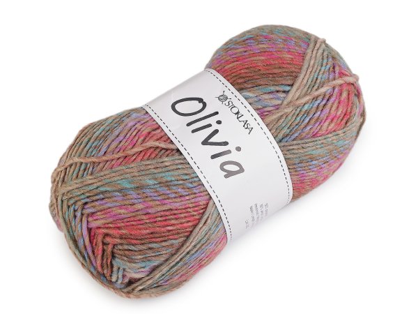 Pletací příze Olivia melírovaná 100 g