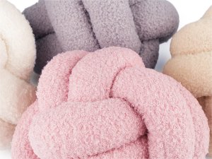 Dekorační polštář uzel boucle Ø20 cm