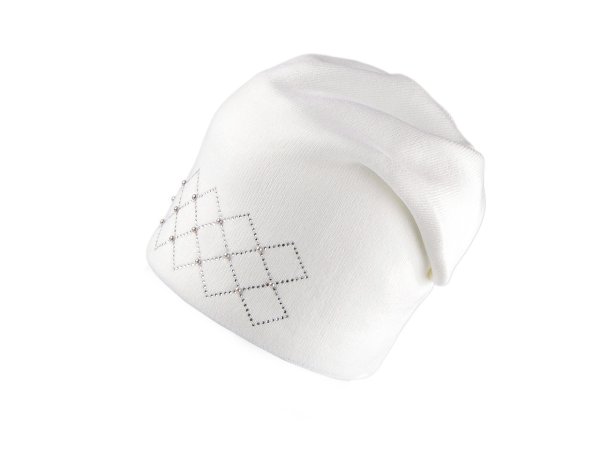 Dámská / dívčí zimní čepice s kamínky a perlami Lamblook
