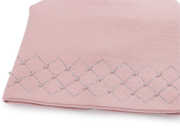 Dámská / dívčí zimní čepice s kamínky a perlami Lamblook