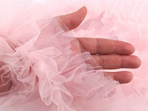 Našívací / všívací tylový volánek k výrobě Tutu sukní šíře 11 cm