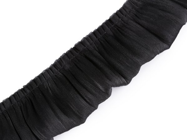 Volánek 3D řasený, krešovaný šíře 40 mm