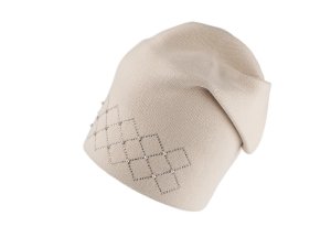 Dámská / dívčí zimní čepice s kamínky a perlami Lamblook