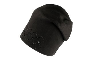 Dámská / dívčí zimní čepice s kamínky a perlami Lamblook