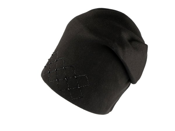 Dámská / dívčí zimní čepice s kamínky a perlami Lamblook