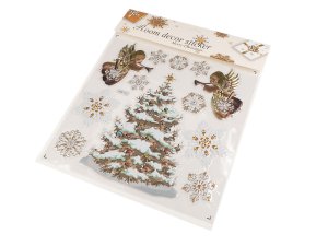 Vánoční samolepky plastické 3D na okna a dveře