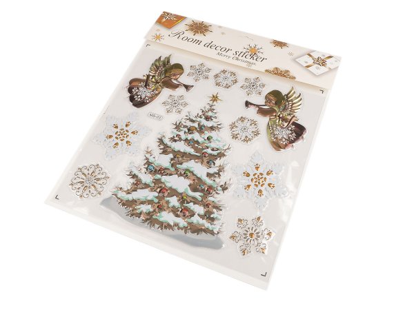Vánoční samolepky plastické 3D na okna a dveře