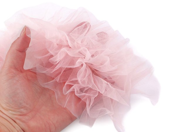 Našívací / všívací tylový volánek k výrobě Tutu sukní šíře 11 cm