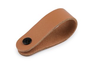 Kožené poutko / úchytka / madlo se šroubovacím nýtem 2x7 cm