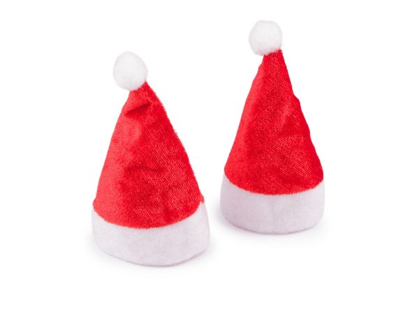Vánoční mini čepice plyšová