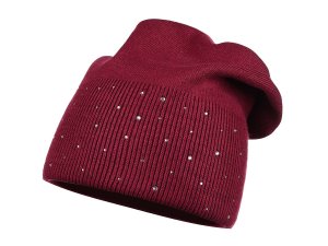 Dámská / dívčí zimní čepice s kamínky