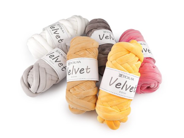 Příze Marshmallow silná Velvet Ø20 mm 500 g