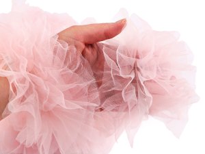 Našívací / všívací tylový volánek k výrobě Tutu sukní šíře 11 cm