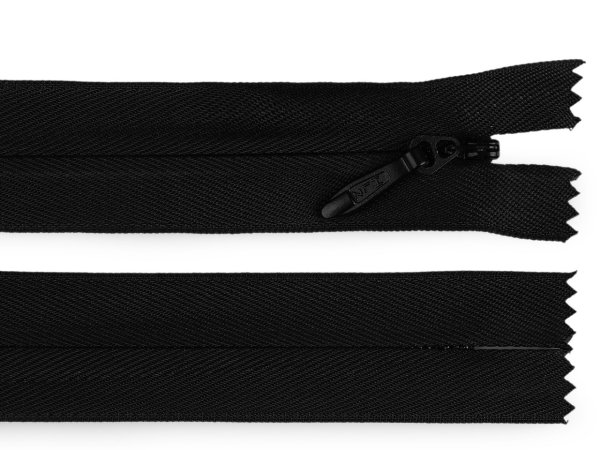 Spirálový zip skrytý No 5 délka 60 cm pevný