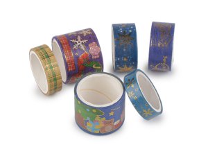 Washi vánoční ozdobná lepicí páska sada