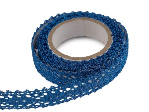 Samolepicí krajka šíře 15 mm metalická