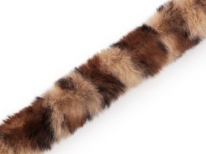 Všívací oděvní / dekorační kožešina kulatá, zvířecí vzor šíře 2,5 cm