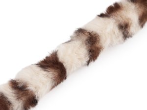 Všívací oděvní / dekorační kožešina kulatá, zvířecí vzor šíře 2,5 cm