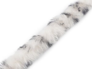 Všívací oděvní / dekorační kožešina kulatá zvířecí vzor šíře 4 cm