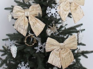 Vánoční mašle sametová 21x25 cm