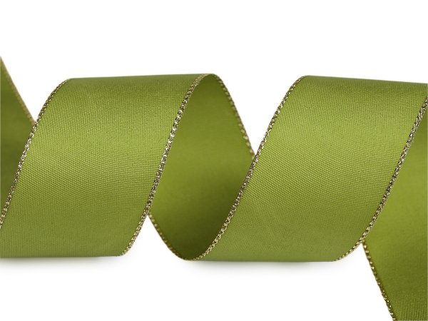 Stuha taftová s lurexem šíře 40 mm