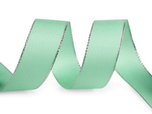 Stuha taftová šíře 25 mm s lurexem