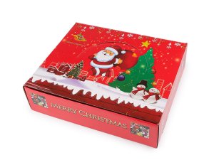 Sametová stuha na cívce ve vánočních barvách šíře 50 mm, návin 2,7 m