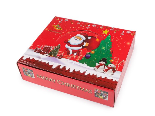 Sametová stuha na cívce ve vánočních barvách šíře 50 mm, návin 2,7 m