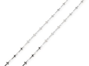 Řetízek z nerezové oceli křížek 4 a 5 mm metráž