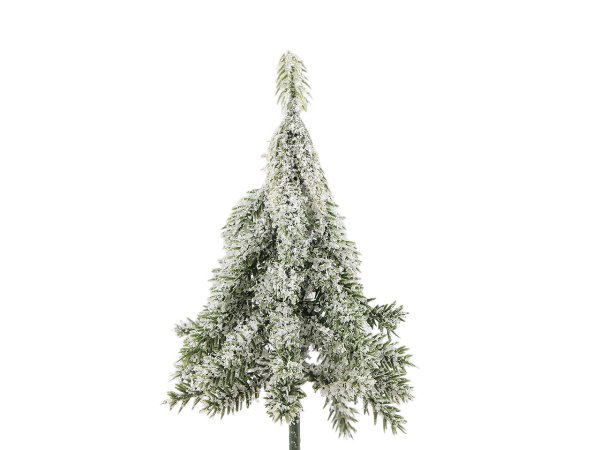 Umělý stromeček na drátku zasněžený do věnců, květináčů 13 cm, 17 cm
