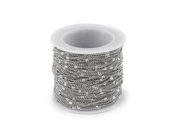 Řetízek z nerezové oceli zdobený 2 mm metráž