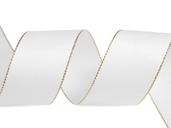 Stuha taftová s lurexem šíře 40 mm