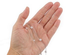 Řetízek z nerezové oceli perly Ø4 a 6 mm metráž