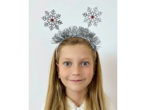 Čelenka do vlasů vločky, vánoční / párty