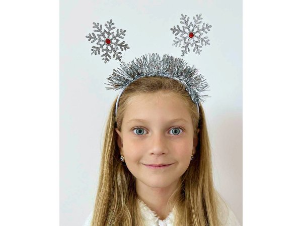 Čelenka do vlasů vločky, vánoční / párty