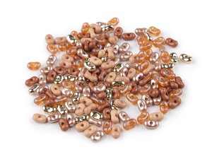 Plastové korálky peanut mix 4x6 mm