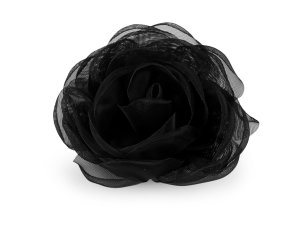 Brož organzový květ Ø8 cm